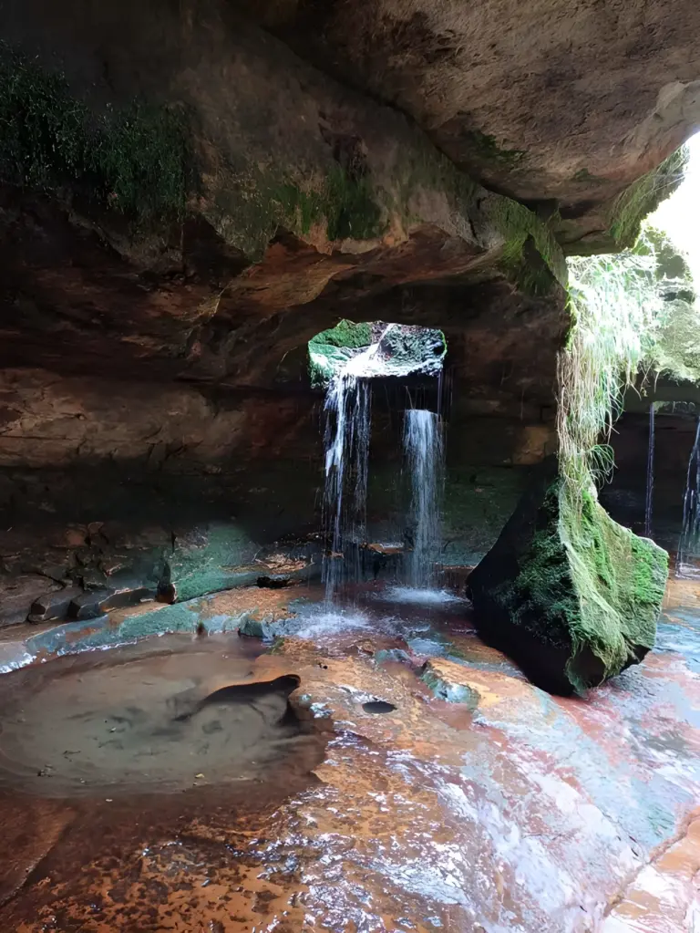 A scenic view from the Garden of Caves in Meghalaya