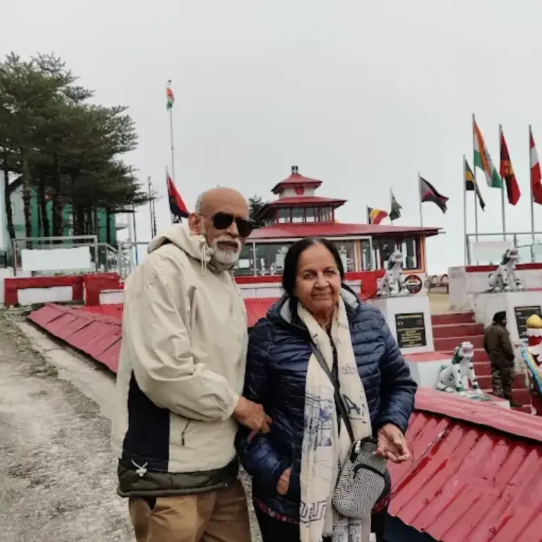 Couple at Jaswant Garh War Memorial, Arunachal Pradesh