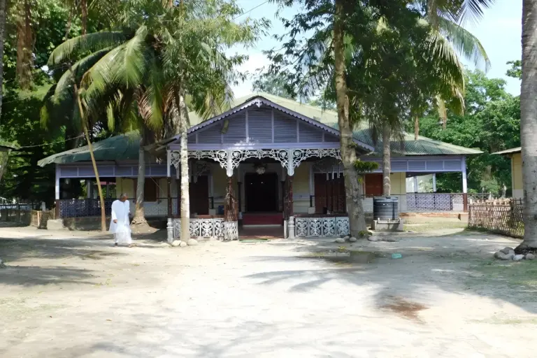 Front view of Auniati Satra in Assam