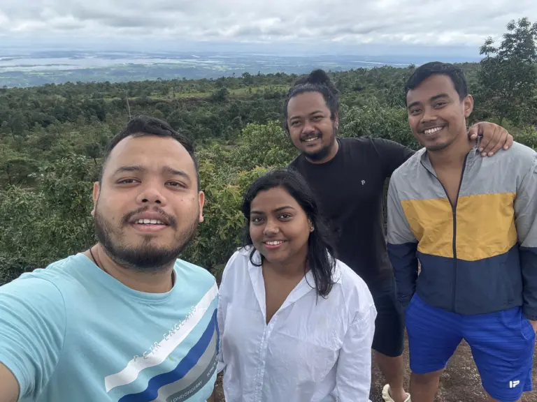 Group of friends at Mawlyngbna Meghalaya