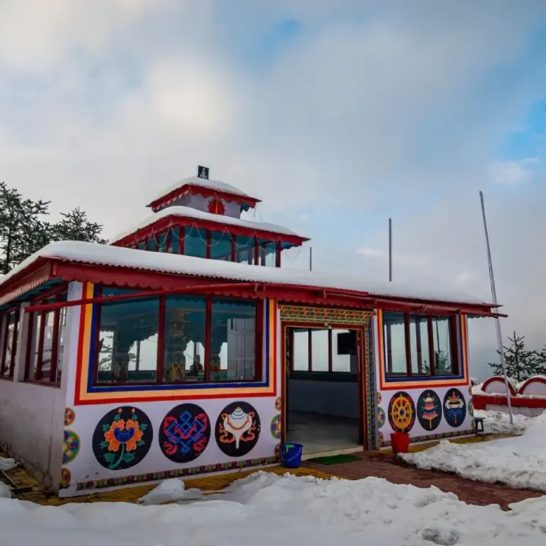Snow-covered Jaswant Garh War Memorial in Arunachal Pradesh