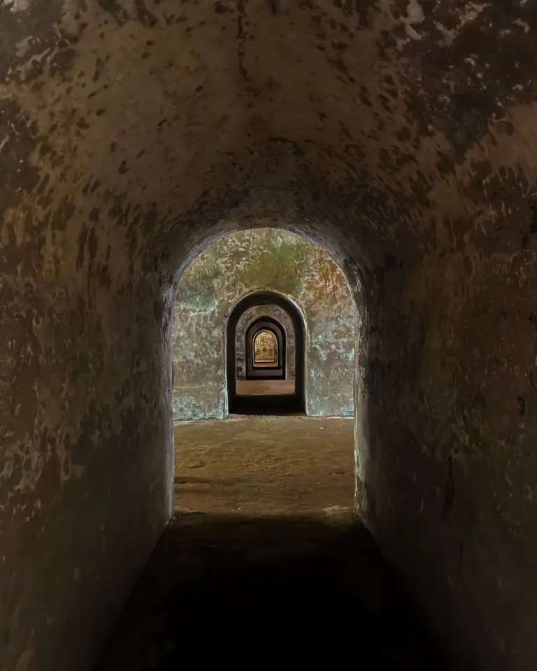 Underground tunnel passage in Talatal Ghar Sivasagar