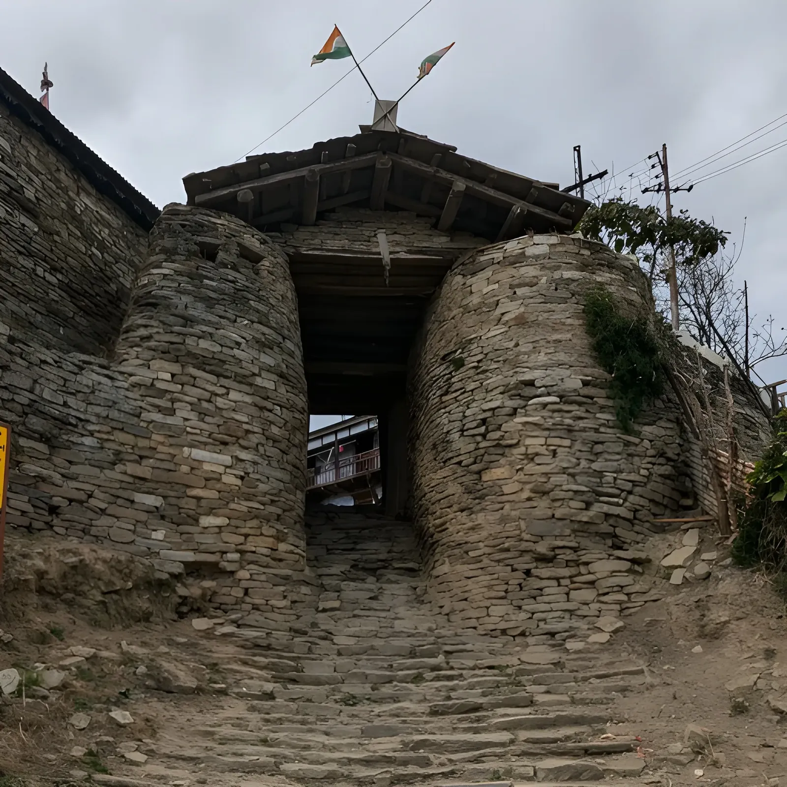 Stone gateway at Thembang village, Arunachal Pradesh